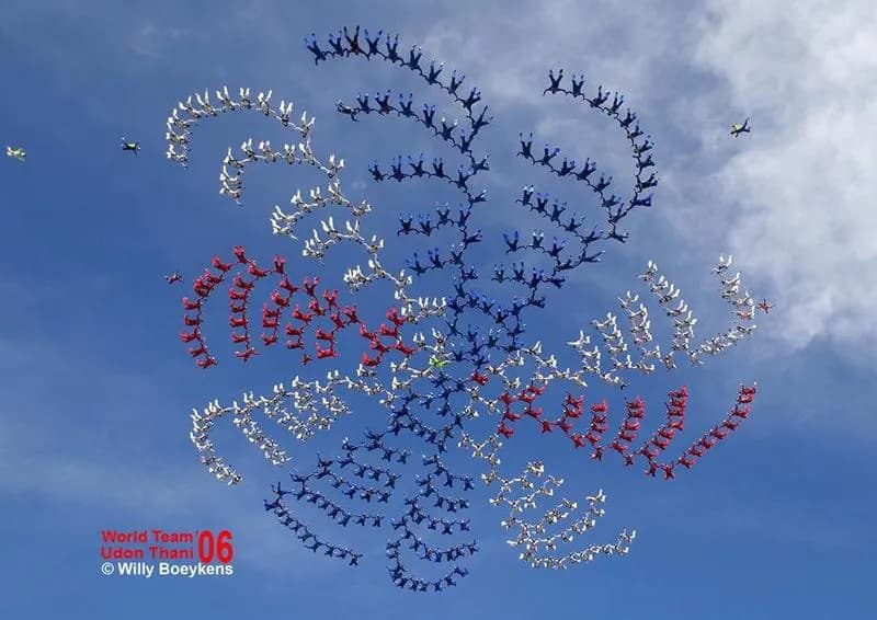 Največja formacija padalcev v prostem padu