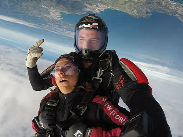 Skok s padalom v tandemu nad Portorožem