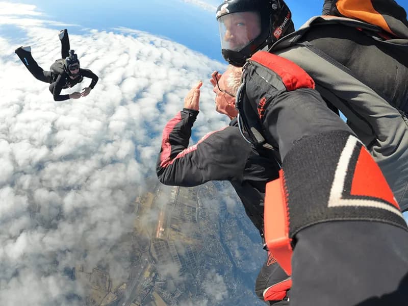 tandemski skok - skok s pdalom