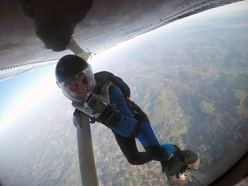 Pred odskokom iz letala