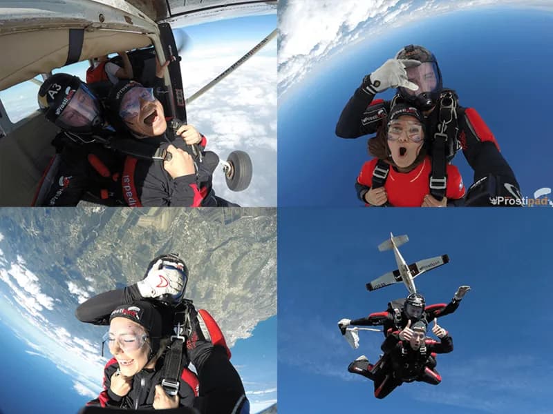 Nori občutki ob odskoku z letala v tandemu