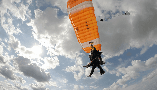 pristanek s tandem padalom