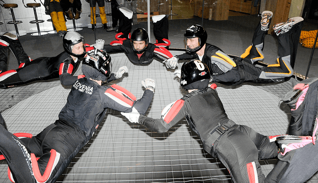 padalski trening v vetrovniku